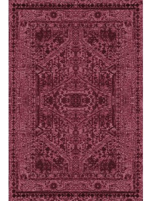 Kilim Home Mars Halı 2081 Bordo Tonunda Dekoratif Halı Salon Halısı Saçaklı Yıkanabilen Halı