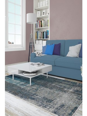 Kilim Home Mars Serisi Krem ve Multy Tonlarda Çiçekli Desen Kaymaz Taban Şönil Halı