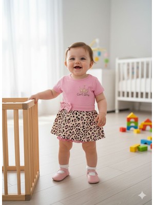 Efemkids 6/24 Ay Kız Bebek Elbise %pamuklu Terleme Yapmaz Desenli Yenidoğan Elbise