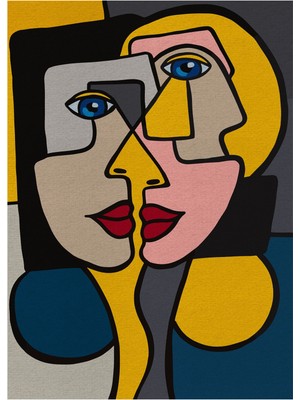 Kilim Home Mars 2500 Renkli Kadın Silüet Pamuk Dokuma Taban Halı