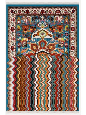 Kilim Home MARS132 Klasik Çizgili Desen Modern Halı Dekoratif Salon Halısı Saçaklı Yıkanabilen Halı