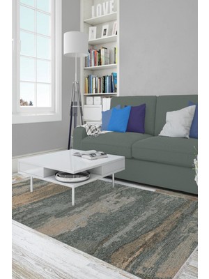 Kilim Home Mars Serisi Gri Tonlarında Ağaç Kabuğu Deseni Kaymaz Taban Şönil Halı