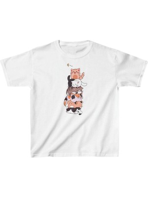 Marsilyan Çocuk   Baskılı T-Shirt - Beyaz