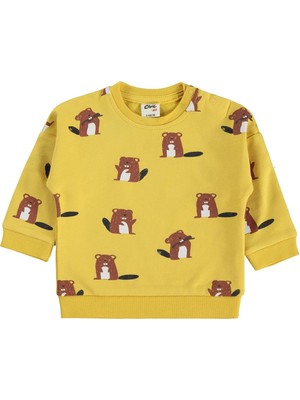 Civil Baby Kunduz Baskılı 6-18 Ay Takım - Hardal 18-24 Ay