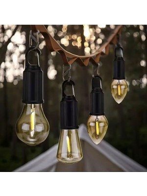 Popüler Sepet Taşınabilir Şarjlı LED Ampül Outdoor Kamp Bahçe Lambası