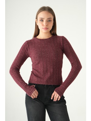 Rays Bordo Bisiklet Yaka Bluz 8268A