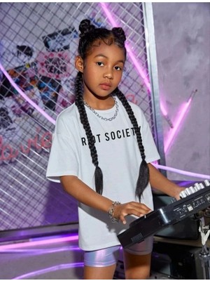 Marsilyan Çocuk   Baskılı T-Shirt - Beyaz