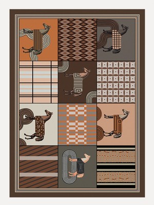 Kilim Home Mars 8 Modern Stil At Figürlü Halısı Oturma Odası Yemek Odası Için Yıkanabilen Dekoratif Halı