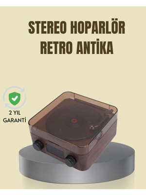 Azrlya Saatli Gece Işıklı Hoparlör – Modern ve Vintage Tasarım - Lisinya