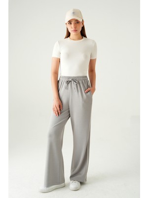 Rays Gri Palazzo Çizgili Eşofman 9212M