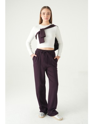 Rays 8302A Ön Çima Detay Eşofman Mürdüm