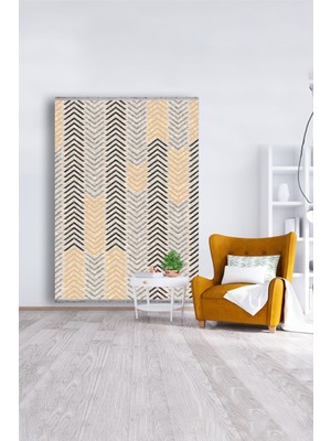 Kilim Home Mars 2021 Geometrik Çizgilerden Oluşan Renkli Modern Desen Kaymaz Taban Dekoratifhalı