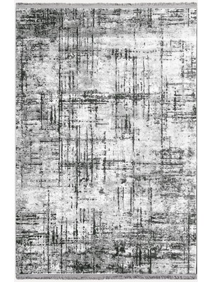 Kilim Home Mars 2087 Gri Tonlarında Eskitme Mermer Görünümlü Kaymaz Dekoratif Halı