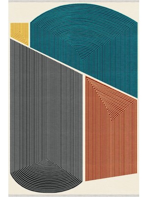 Kilim Home Mars 18 Iskandinav Görünümlü Oturma Odası Yatak Odası Yemek Odası Için Yıkanabilen Halı