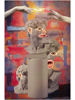 Kilim Home Mars 174 Eller Heykel Art Temalı Modern Dokuma Taban Halı