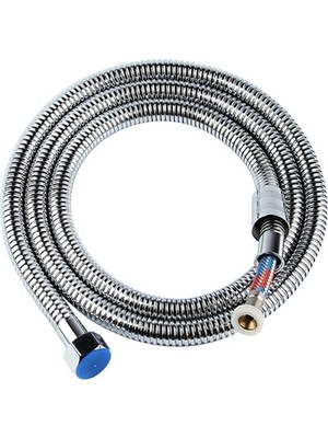 Plodna House Premium Kalite 150 cm Çelik Örgülü Krom Kaplama Duş Hortumu Duş Spirali G 1/2"