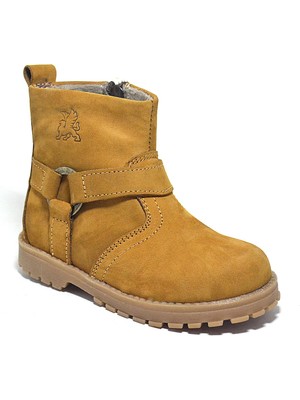 Rakerplus Chiron Hakiki Deri Sarı Fermuarlı Unisex Bebek Çizme
