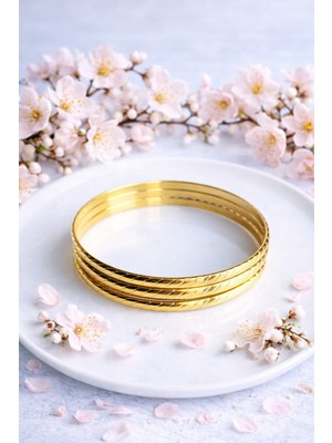 Yush Aksesuar 3'lü Çelik Ajda Bilezik