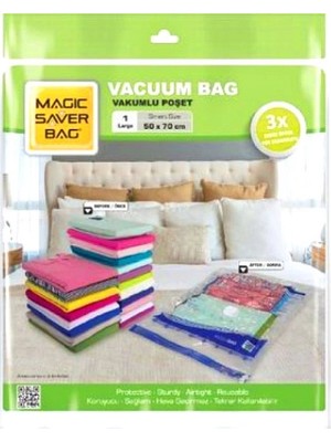 İsmiyle Al 50X70 Large Vakumlu Poşet Hurç Bag (5047)