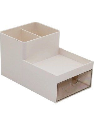 İsmiyle Al Tek Çekmeceli + 3 Bölmeli  Plastik Makyaj - Takı Organizer 16X9.5CM - Y: 5--9.5cm (5047)