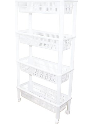 İsmiyle Al 4 Katlı Düzenleyici  - Raf Ünitesi Tekerlekli 510X205X945MM (5047)