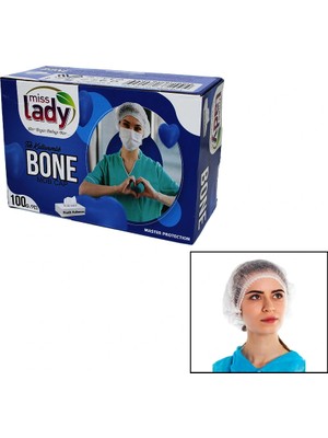 İsmiyle Al 100 Parça  Cerrahi - Hijyen - Aşcı Kafa Bonesi (5047)