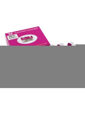 İsmiyle Al Glass Pıns Hyalıne Butterfly 1200 Adet Renkli Toplu Başörtü Iğnesi Şeffaf Plastik Askılıklı