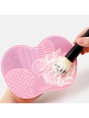 İsmiyle Al Pratik Kolay Makyaj Fırçası Temizleme Matı Aparatı Aleti (5047)