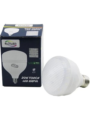 İsmiyle Al Elitled El-08-Y2 20W Torch LED Bulb Ampul Beyaz - 6400K E27 2200 Lümen 20.000 Saat Ömür (5047)