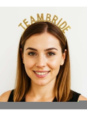 İsmiyle Al Altın Renk Team Bride Taç Plastik – Gelin ve Nedime Tacı