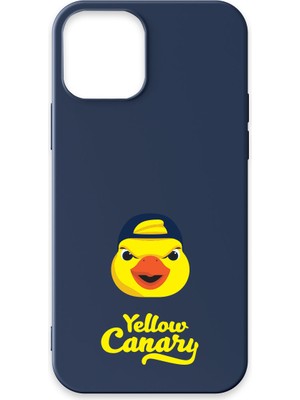 iPhone 12 Uyumlu Fenerbahçe Yellow Canary Lacivert Silikon Lisanslı Telefon Kılıfı