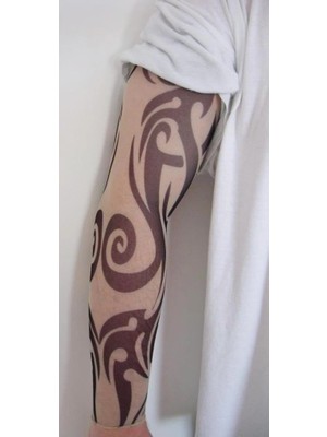 İsmiyle Al Giyilebilir Kol Dövmesi Çorap Dövme 3D Baskılı Kol Bacak Dövme 2 Adet Model 22 (5047)