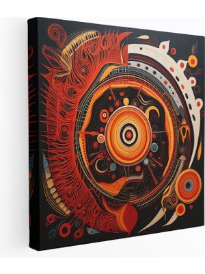 Popcas  Çağdaş Yerli Sanat Yerli Semboller Kanvas Tablo