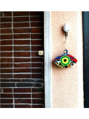 İsmiyle Al Yeşil Göz Modelli Füzyon Cam Duvar Dekorasyonu