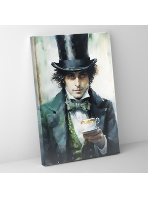 Popcas  Hayvanların Insan Gibi Giyinmiş Olduğu Dekoratif Tablo / Duvar Sanatı / Kanvas Duvar Tablosu