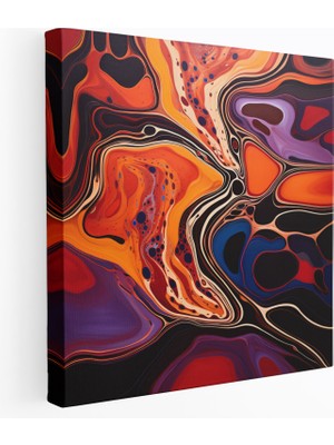 Popcas  Aborjin Duvar Sanatı Soyut Kanvas Tablo