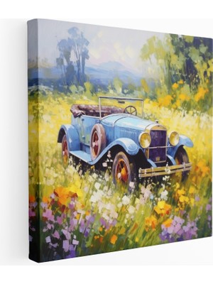 Popcas  Kırsal Vintage Araba Kanvas Tablo