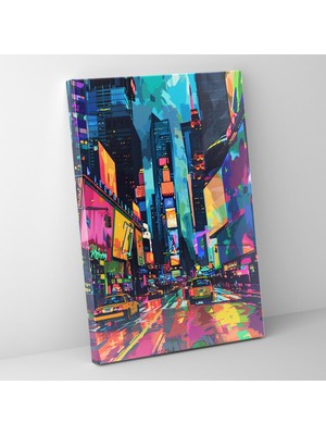 Popcas  Şehir Manzarası Pop Art Kanvas Tablo Klasik ve Pop Art Etkilerini Birleştiriyor