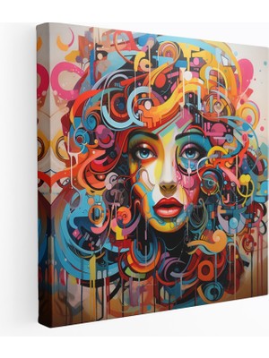 Popcas  Bohem Tarzı Renkli Kanvas Tablo Ressamlı Duvar Sanatı