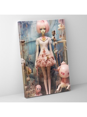 Popcas  Barbie Rüya Zamanı Kanvas Tablo Gerçeküstü Ortam