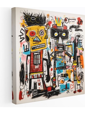 Popcas  Basquiat Duvar Sanatı Oyunbaz Çizimler Eğlenceli Illüstrasyonlar Çizim Sanatı