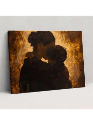 Popcas  Caravaggio Tarzı Anne ve Çocuk Kanvas Tablo Duvar Sanatı