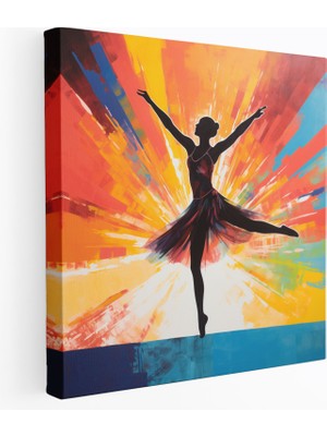 Popcas  Modern Minimalist Kanvas Tablo Balerin Canlı Renkler