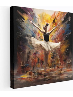 Popcas  Surrealist Balerin Fırça Kanvas Tablo Ev Dekorasyonu Için