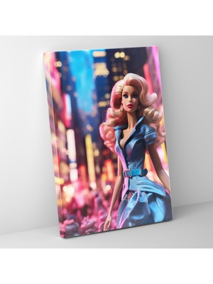 Popcas  Şehir Manzarası Barbie Kanvas Tablo Dekoratif Tablo / Duvar Sanatı / Kanvas Duvar Tablosu