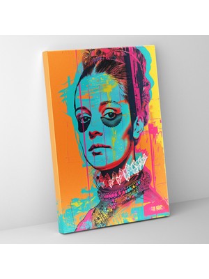 Popcas  Rönesans Portre Kanvas Tablo Pop Art Klasik Temalı Duvar Sanatı