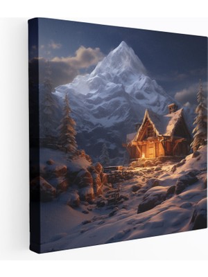 Popcas  Noel Kabin Kanvas Tablo - Noel Temalı Duvar Sanatı