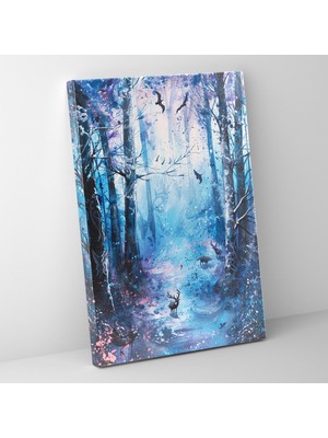 Popcas  Büyülü Orman Sanatı Kanvas Tablo Duvar Dekorasyonu