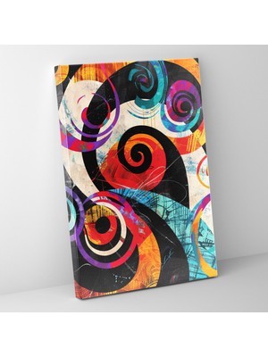 Popcas  Soyut Dalgalar Andy Warhol Kanvas Tablo Duvar Dekorasyonu