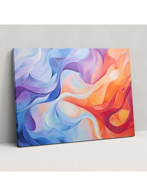 Popcas  Blockchain Temalı Duvar Sanatı Canlı Renkler Kanvas Tablo